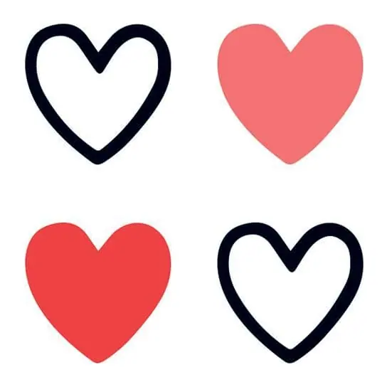 Tatuagem temporária Corações e Amor — Corações pequenos. Inclui corações