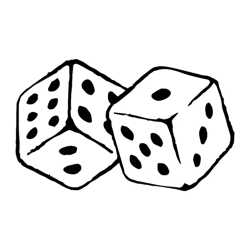 Tatuagem temporária Sorte e Jogos — Dados. Inclui dados