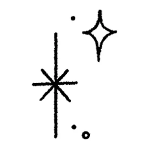 Tatuagem temporária Estrelas e Constelações — Estrelas brilhantes pequenas. Inclui estrelas