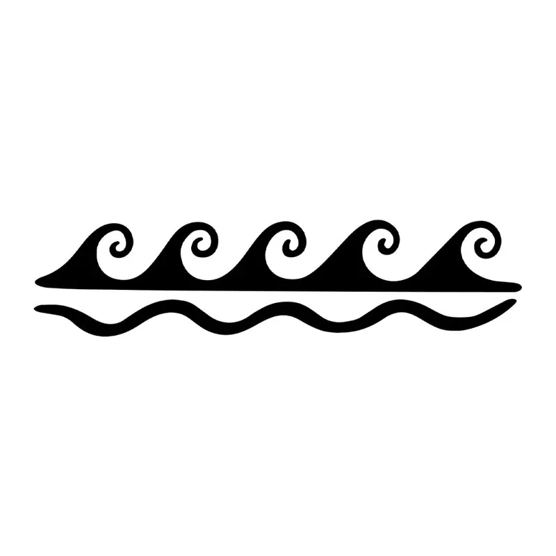 Tatuagem temporária Mar e Animais Marinhos — Faixa de ondas. Inclui ondas