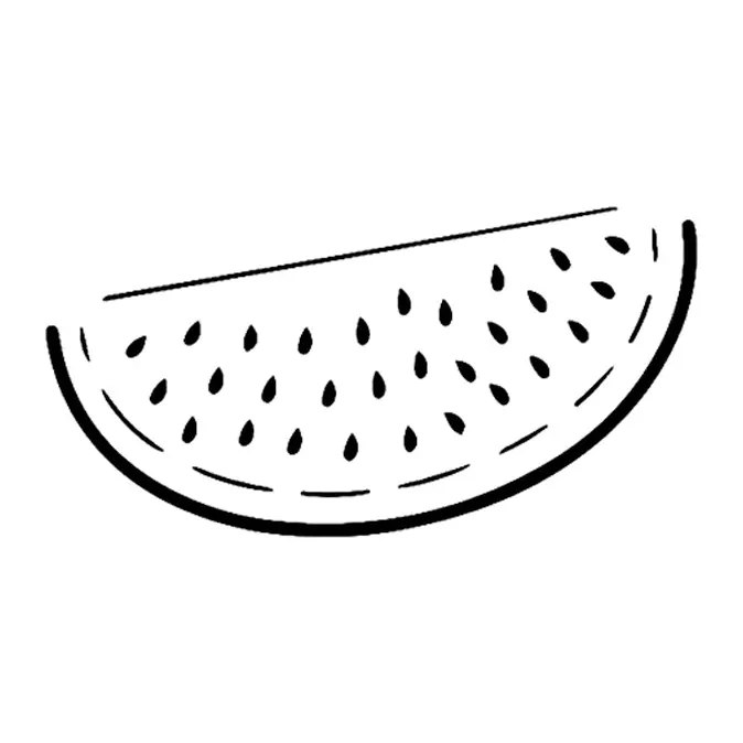 Tatuagem temporária Comida e Bebida — Fatia de melancia. Inclui melancia