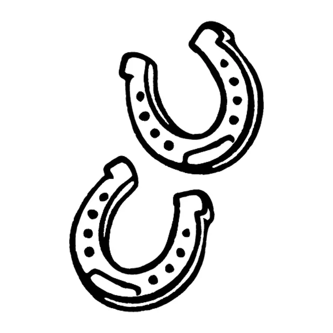 Tatuagem temporária Sorte e Jogos — Ferraduras da sorte. Inclui ferraduras