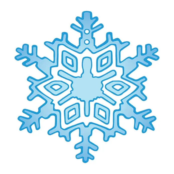 Tatuagem temporária Símbolos — Floco de neve azul. Inclui floco de neve