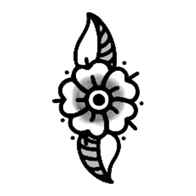 Tatuagem temporária Flores — Flor tradicional. Inclui flor