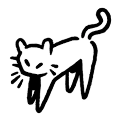 Tatuagem temporária Gatos — Gato esticado. Inclui gato