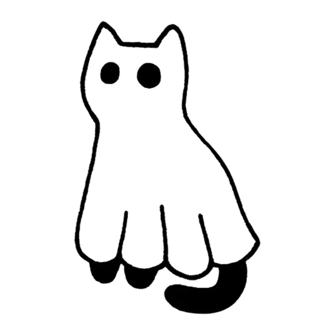 Tatuagem temporária Gatos — Gato fantasma. Inclui gato