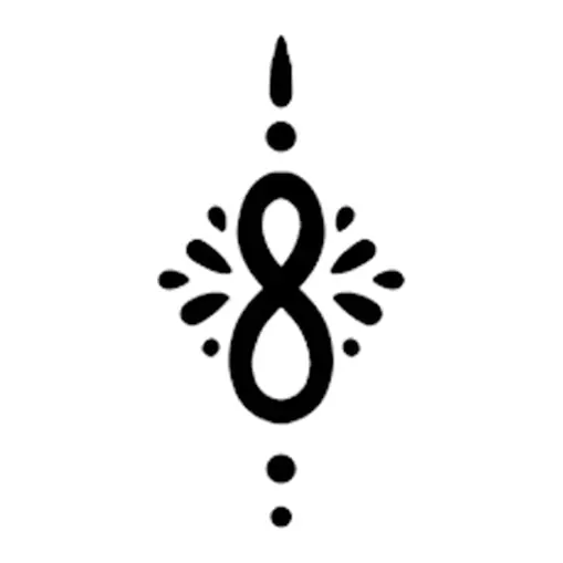 Tatuagem temporária Minimalista — Infinito ornamental pequeno. Inclui infinito