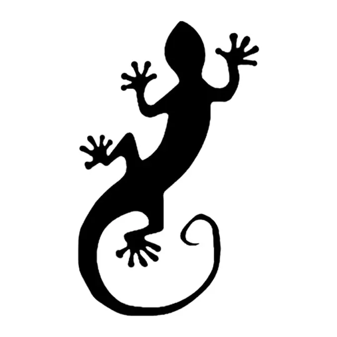 Tatuagem temporária Cobras e Répteis — Lagartixa preta. Inclui lagartixa