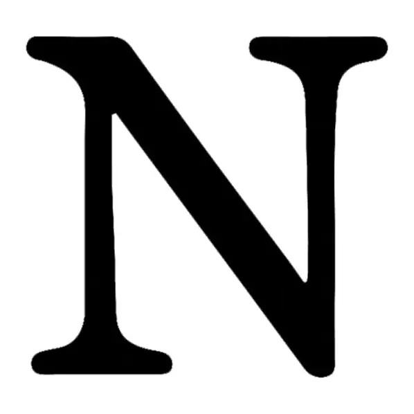 Tatuagem temporária Letras e Frases — Letra N. Inclui letra