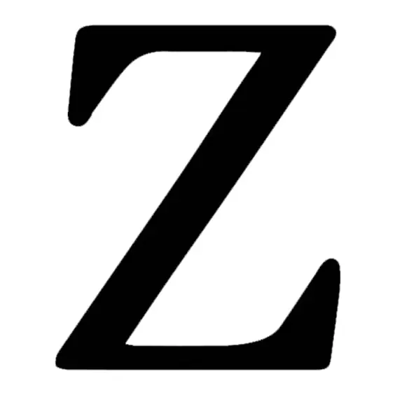 Tatuagem temporária Letras e Frases — Letra Z. Inclui letra