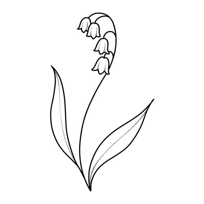 Tatuagem temporária Flores — Lírio-do-vale. Inclui lírio