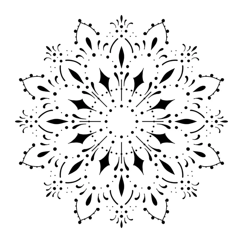 Tatuagem temporária Mandalas e Ornamentos — Mandala delicada de pontos. Inclui mandala