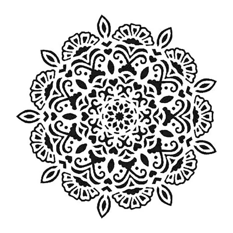 Tatuagem temporária Mandalas e Ornamentos — Mandala floral detalhada — Modelo 2. Inclui mandala