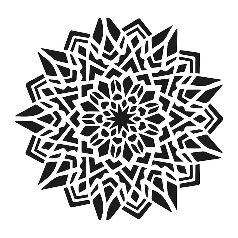 Tatuagem temporária Mandalas e Ornamentos — Mandala geométrica preta. Inclui mandala