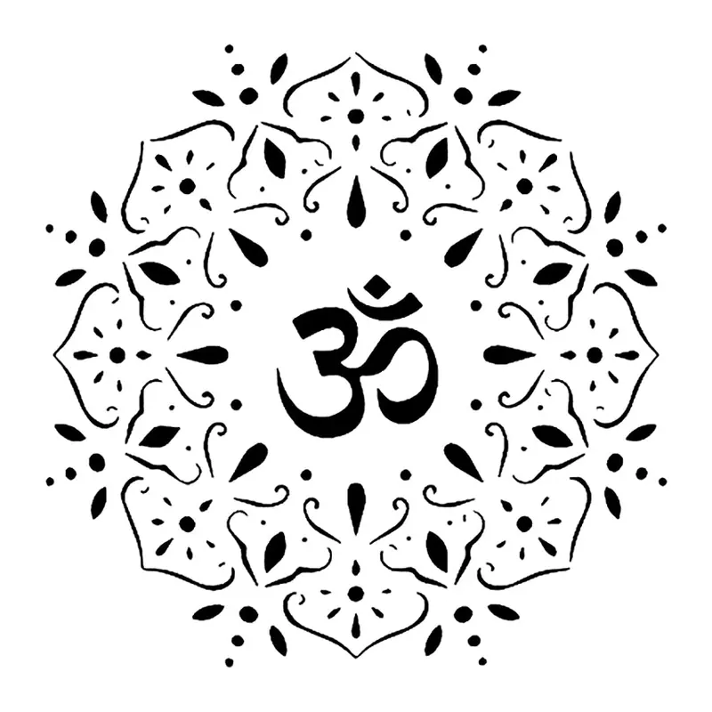 Tatuagem temporária Mandalas e Ornamentos — Mandala om. Inclui om, mandala
