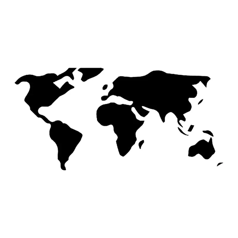 Tatuagem temporária Viagem e Aventura — Mapa-múndi preto. Inclui mapa