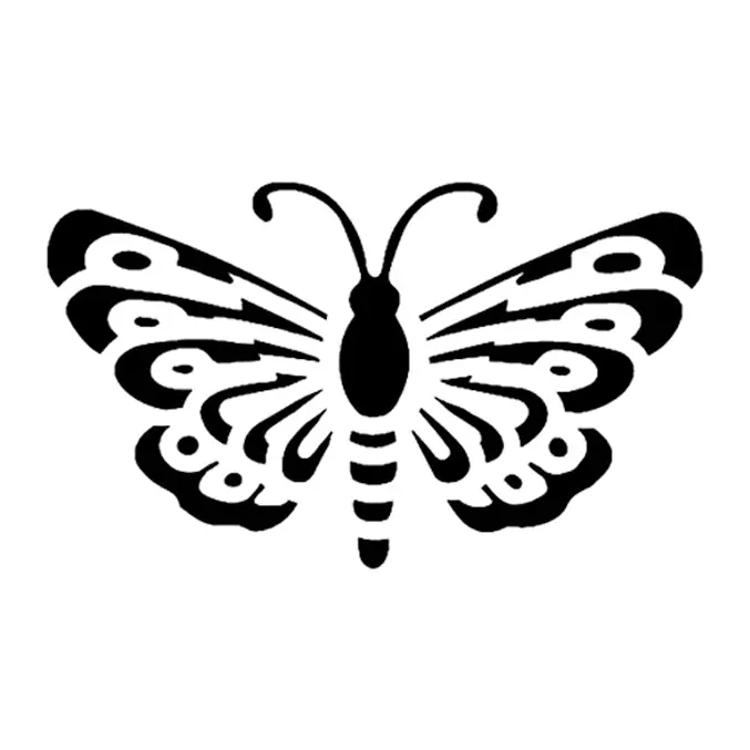 Tatuagem temporária Borboletas e Insetos — Mariposa em silhueta. Inclui mariposa