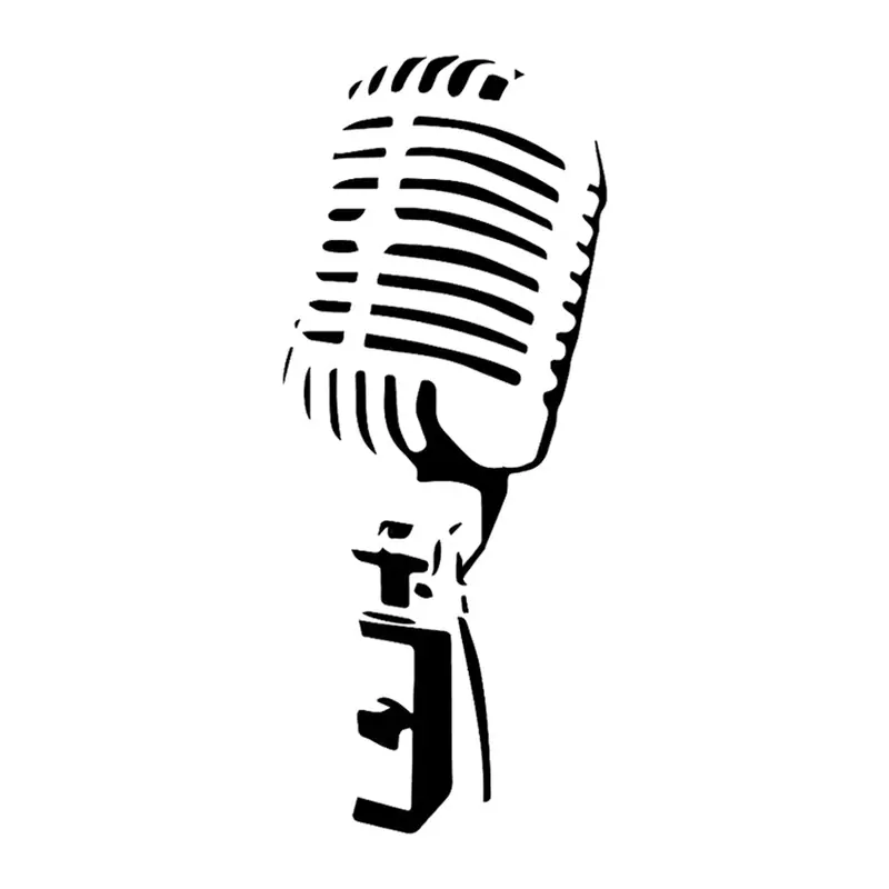 Tatuagem temporária Música — Microfone antigo. Inclui microfone