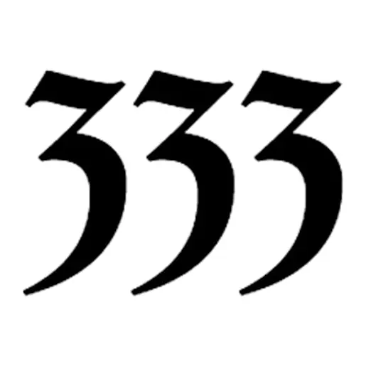 Tatuagem temporária Números — Número de anjo 333. Inclui número