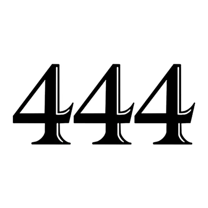 Tatuagem temporária Números — Número de anjo 444 — Modelo 2. Inclui número