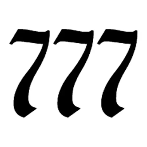 Tatuagem temporária Números — Número de anjo 777 — Modelo 1. Inclui número