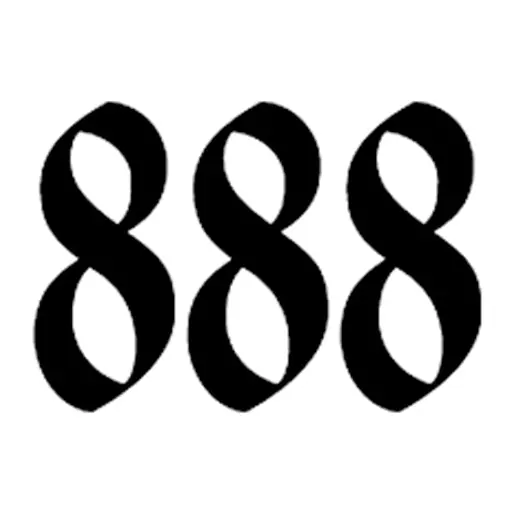 Tatuagem temporária Números — Número de anjo 888. Inclui número