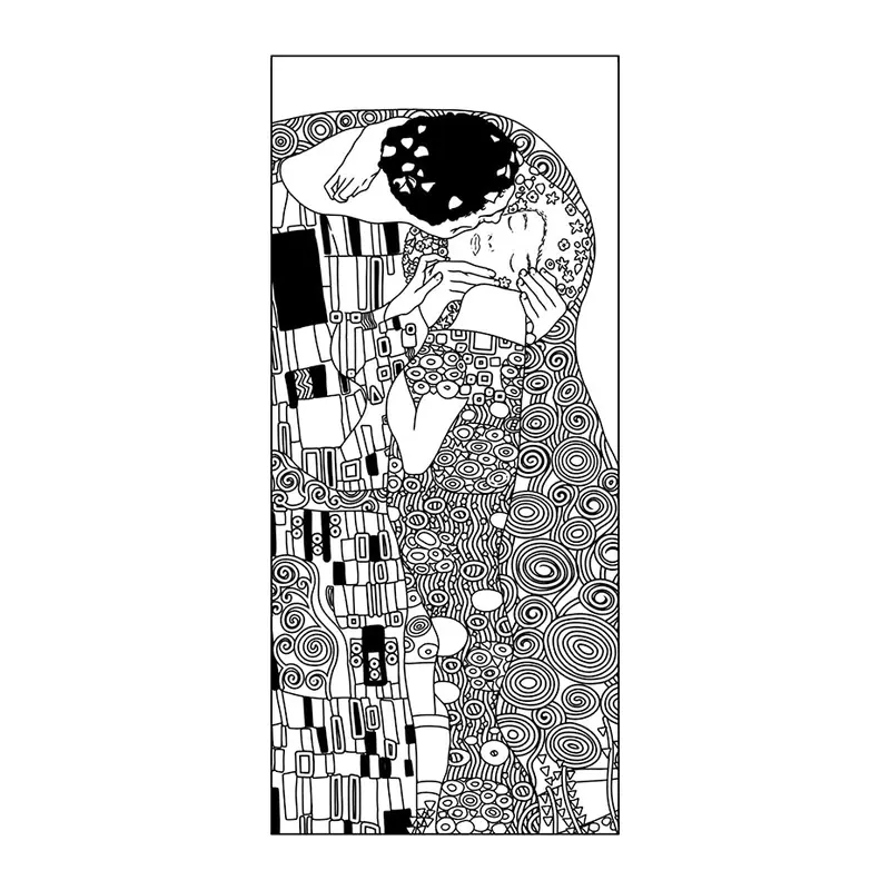 Tatuagem temporária Rostos e Figuras — O Beijo (Klimt). Inclui casal