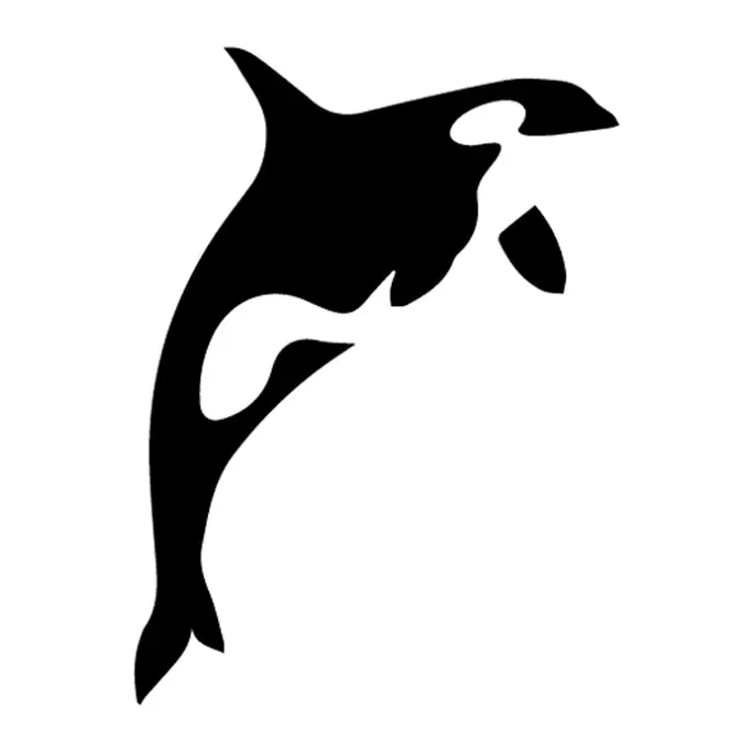 Tatuagem temporária Mar e Animais Marinhos — Orca. Inclui orca