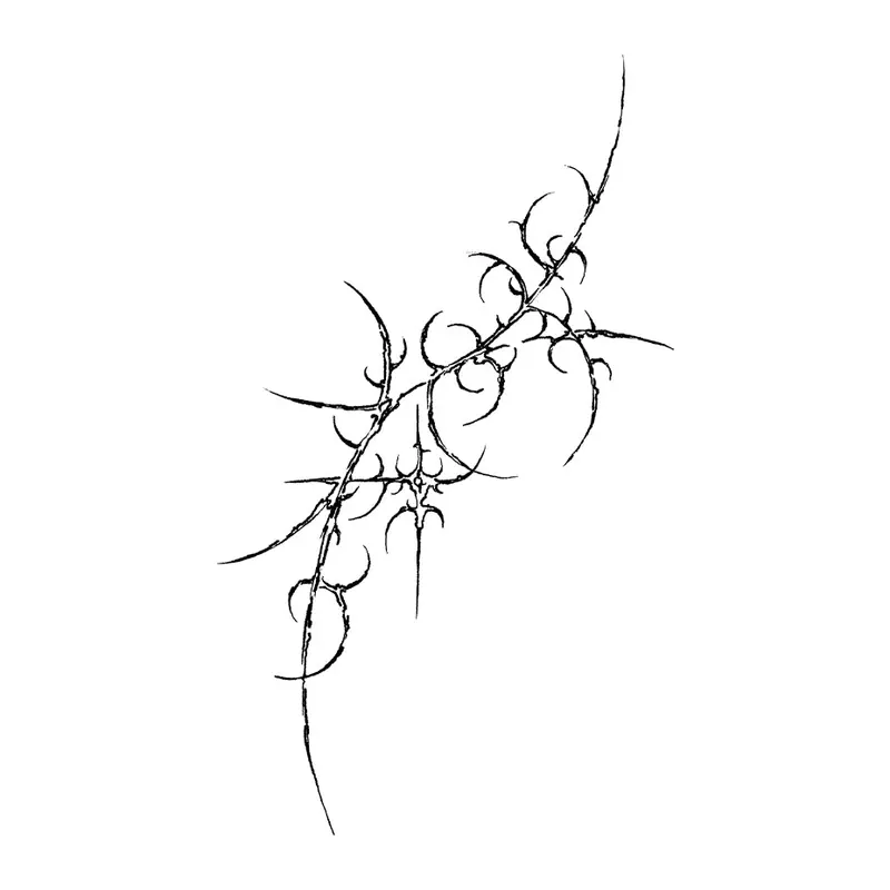 Tatuagem temporária Tribal e Nórdico — Ornamento de espinhos. Inclui espinhos