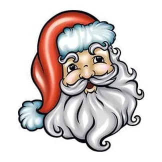 Tatuagem temporária Datas e Festas — Papai Noel de gorro. Inclui papai noel