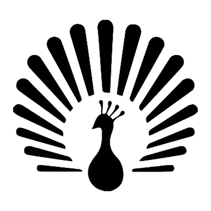 Tatuagem temporária Pássaros — Pavão com leque de penas. Inclui pavão