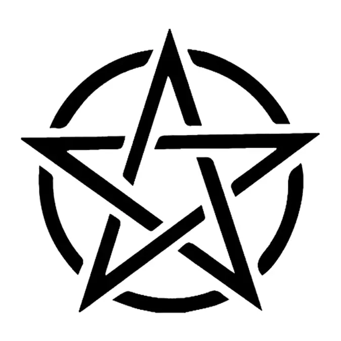 Tatuagem temporária Místico e Esotérico — Pentagrama. Inclui pentagrama
