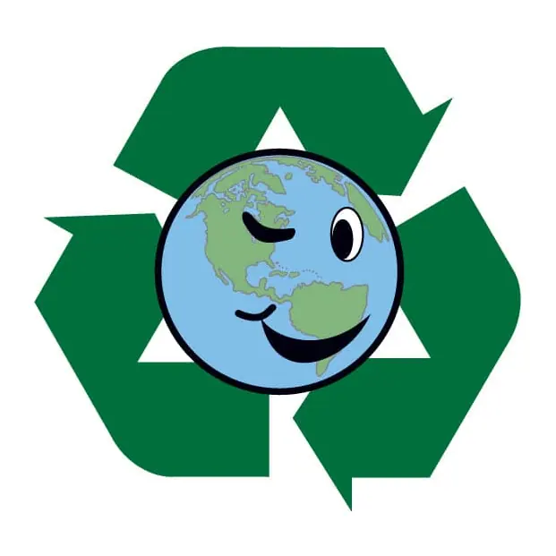 Tatuagem temporária Símbolos — Planeta Terra com símbolo de reciclagem. Inclui planeta