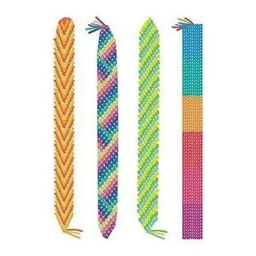 Tatuagem temporária Objetos — Pulseiras da amizade coloridas. Inclui pulseiras