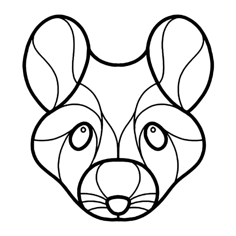 Tatuagem temporária Animais Selvagens — Rato geométrico. Inclui rato