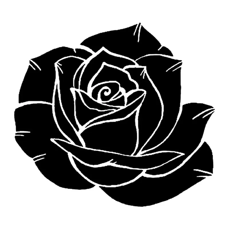 Tatuagem temporária Flores — Rosa preenchida. Inclui rosa