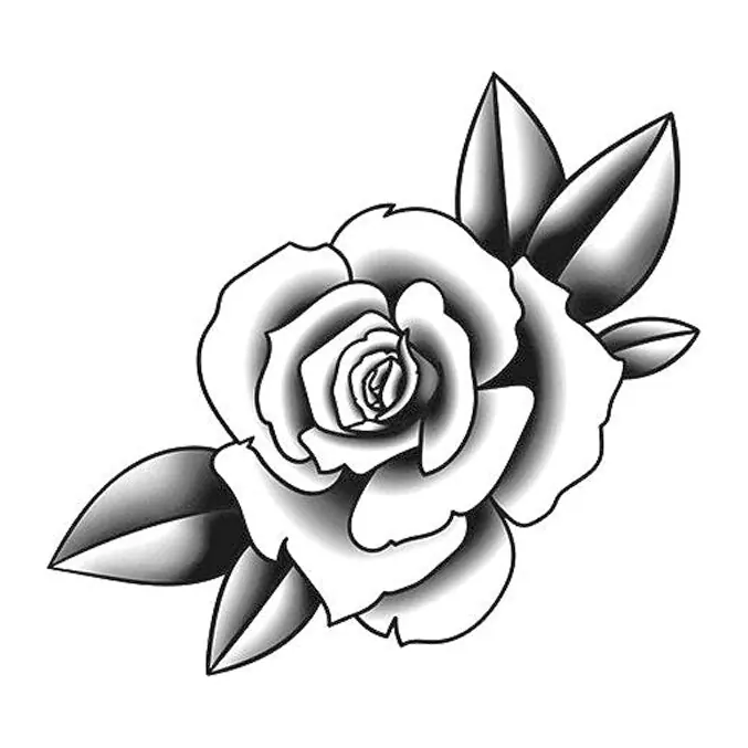 Tatuagem temporária Flores — Rosa realista. Inclui rosa
