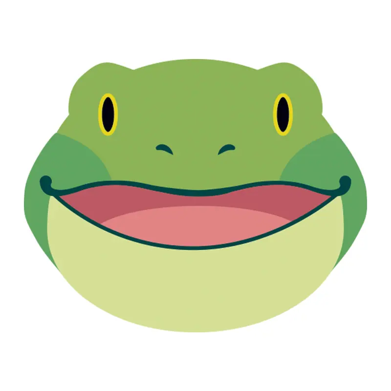 Tatuagem temporária Bichinhos Fofos — Sapo sorridente. Inclui sapo
