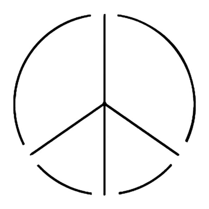 Tatuagem temporária Símbolos — Símbolo da paz fino. Inclui paz
