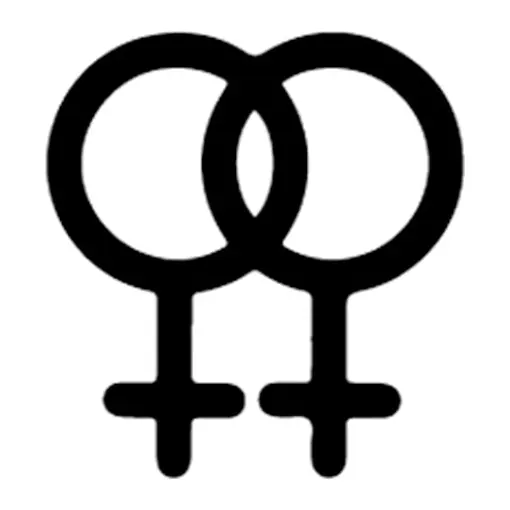Tatuagem temporária Símbolos — Símbolos femininos entrelaçados. Inclui símbolo
