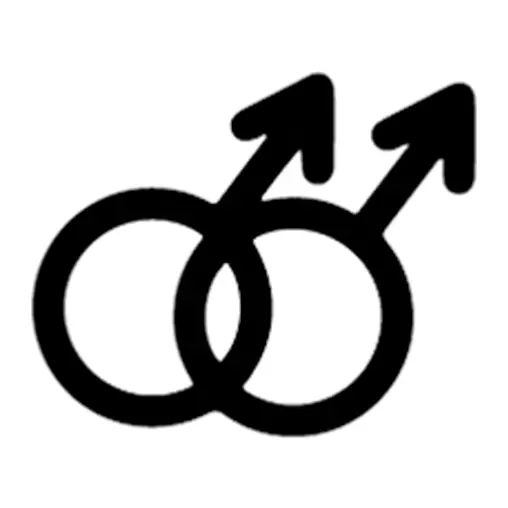 Tatuagem temporária Símbolos — Símbolos masculinos entrelaçados — Modelo 1. Inclui símbolo
