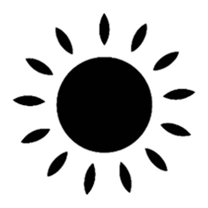 Tatuagem temporária Lua e Sol — Sol simples. Inclui sol