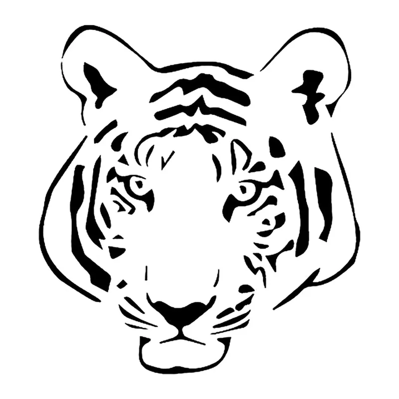 Tatuagem temporária Animais Selvagens — Tigre em traço grosso. Inclui tigre