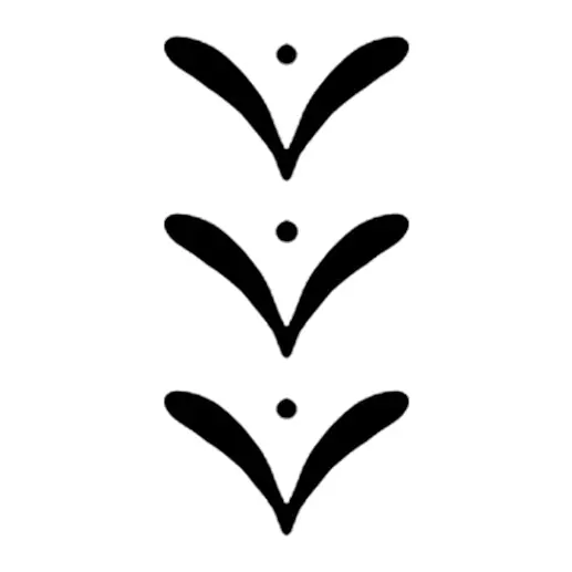 Tatuagem temporária Minimalista — Três folhas empilhadas. Inclui folhas