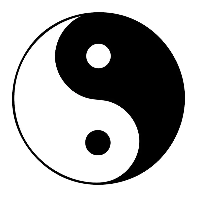 Tatuagem temporária Espiritual e Religioso — Yin yang grande. Inclui yin yang
