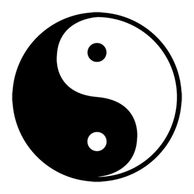 Tatuagem temporária Espiritual e Religioso — Yin yang simples. Inclui yin yang