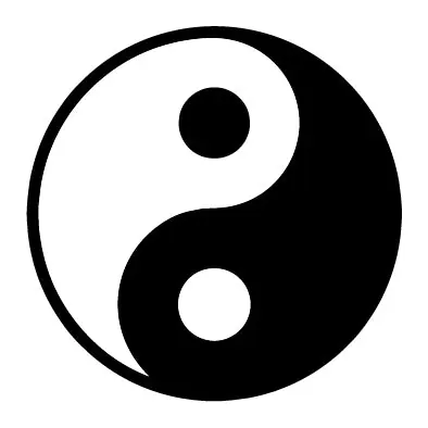 Tatuagem temporária Espiritual e Religioso — Yin yang. Inclui yin yang